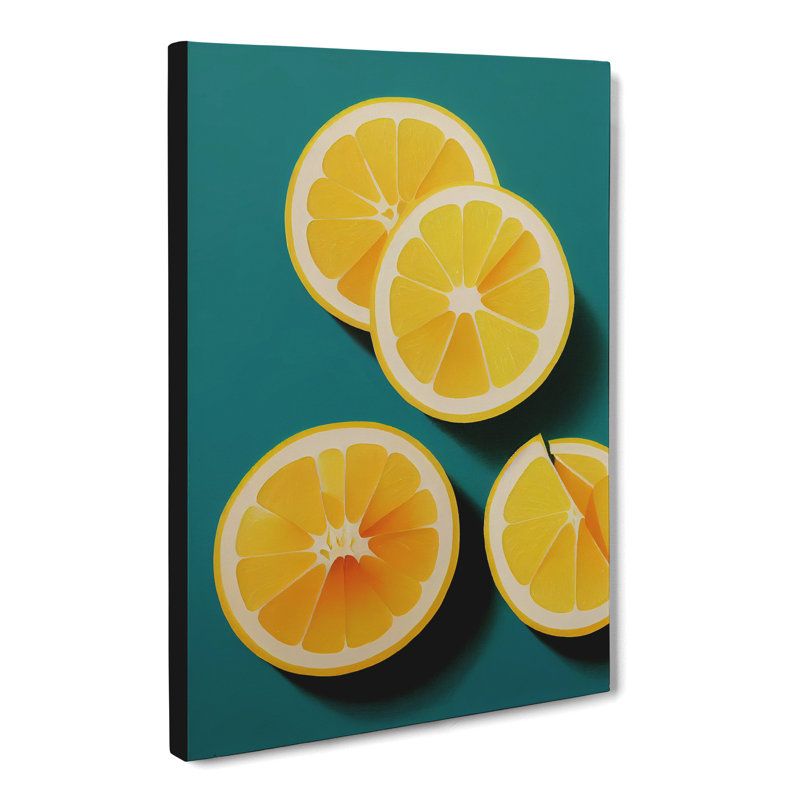 Sliced Lemon Fruit - Wrapped Canvas, 50cm H x 35cm W x 3cm D