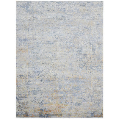 SMSEPC117GYGL Hand Woven Silk and Wool Oriental Area Rug