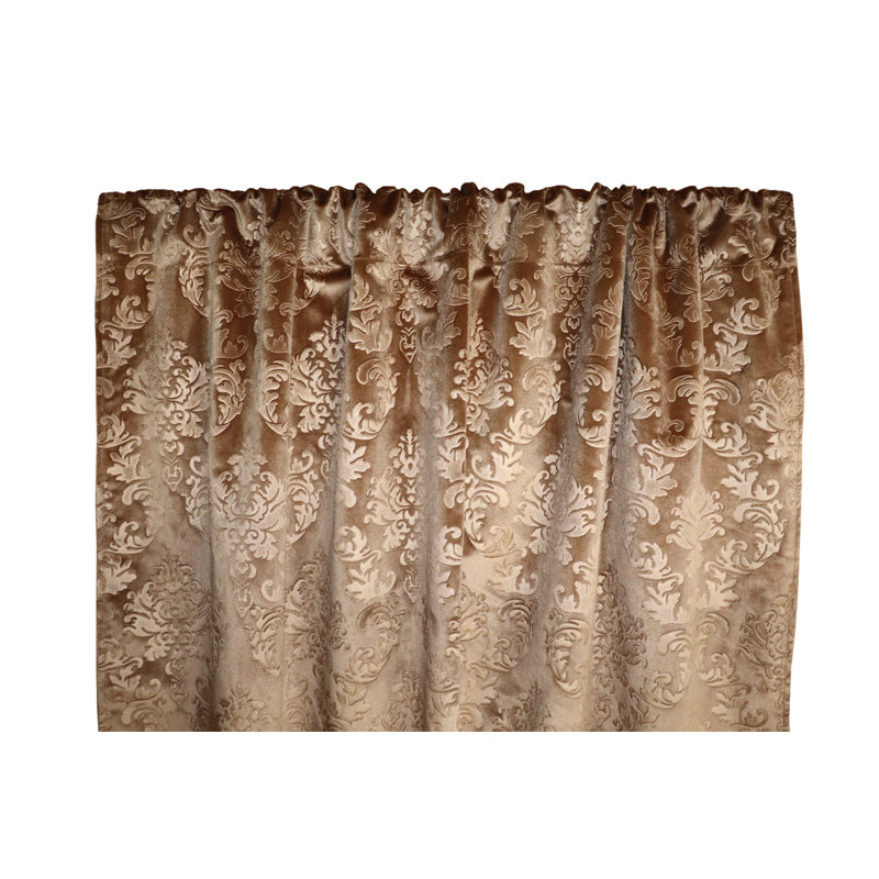 Rideau en velours, Beige, L 54 po x L 72 po