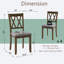 Ensemble de 4 chaises de salle à manger avec siège rembourré
