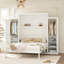 Grand lit escamotable avec 2 garde-robes et tablette de rangement