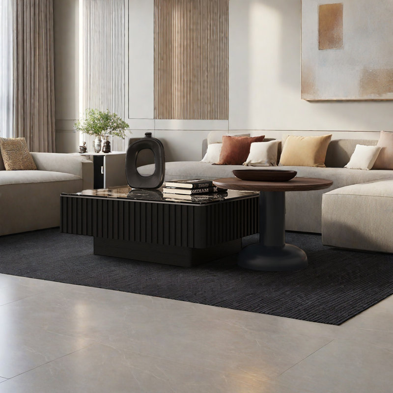 Luxury Marble Coffee Table with Drawer