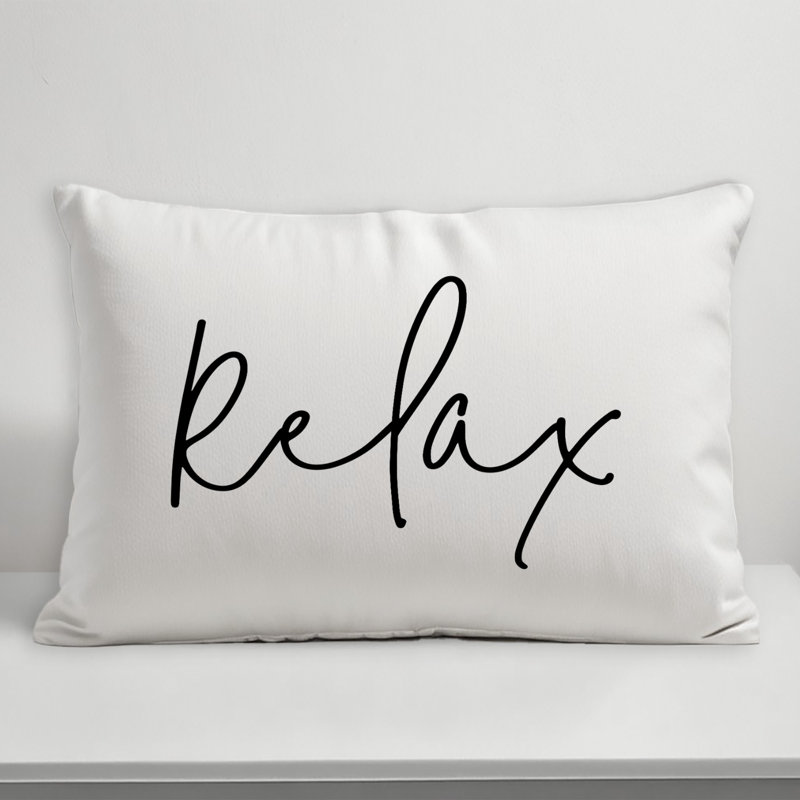 Outdoor Reversible Throw Pillow, Off White/Black