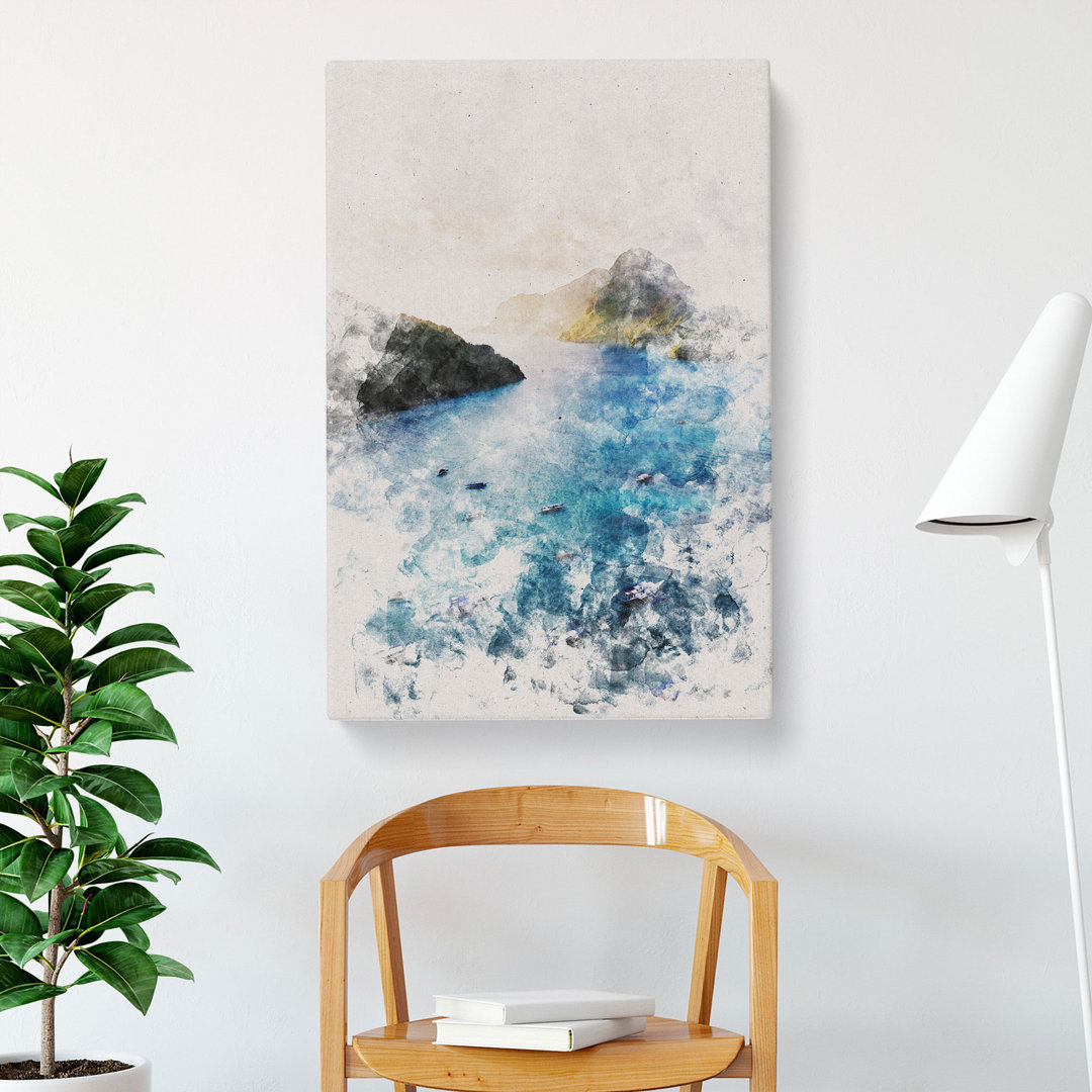 Boats In El Nido In The Philippines - Wrapped Canvas Painting