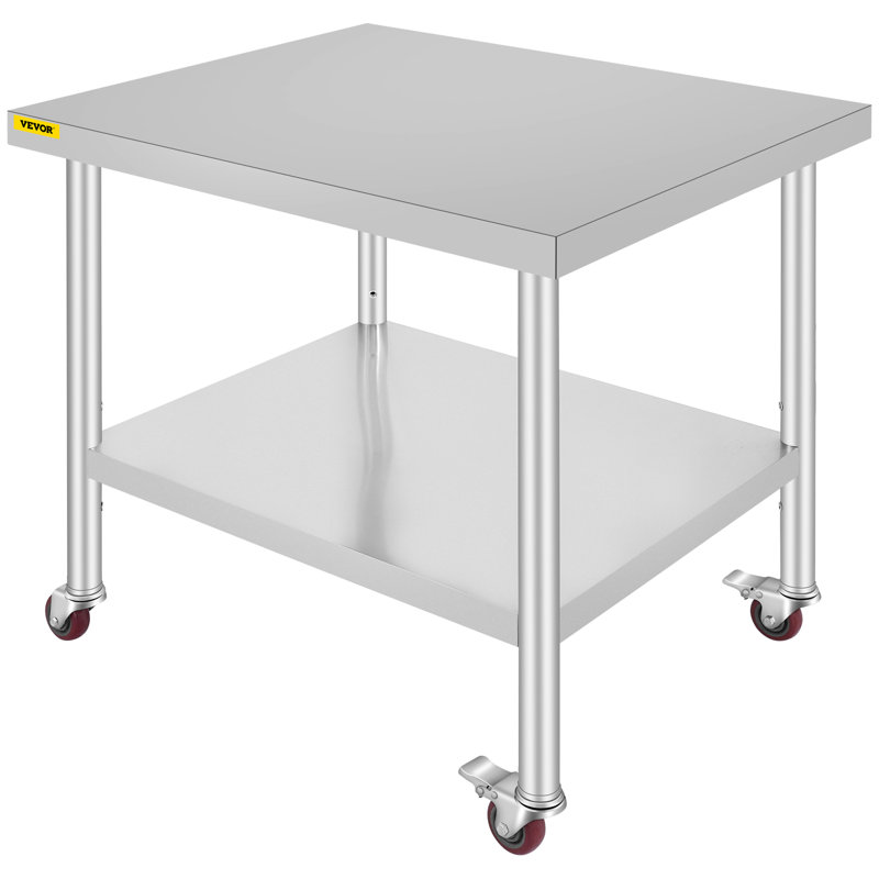VEVOR No Style Steel Adjustable Work Table, 34" H x 36" L x 30" W