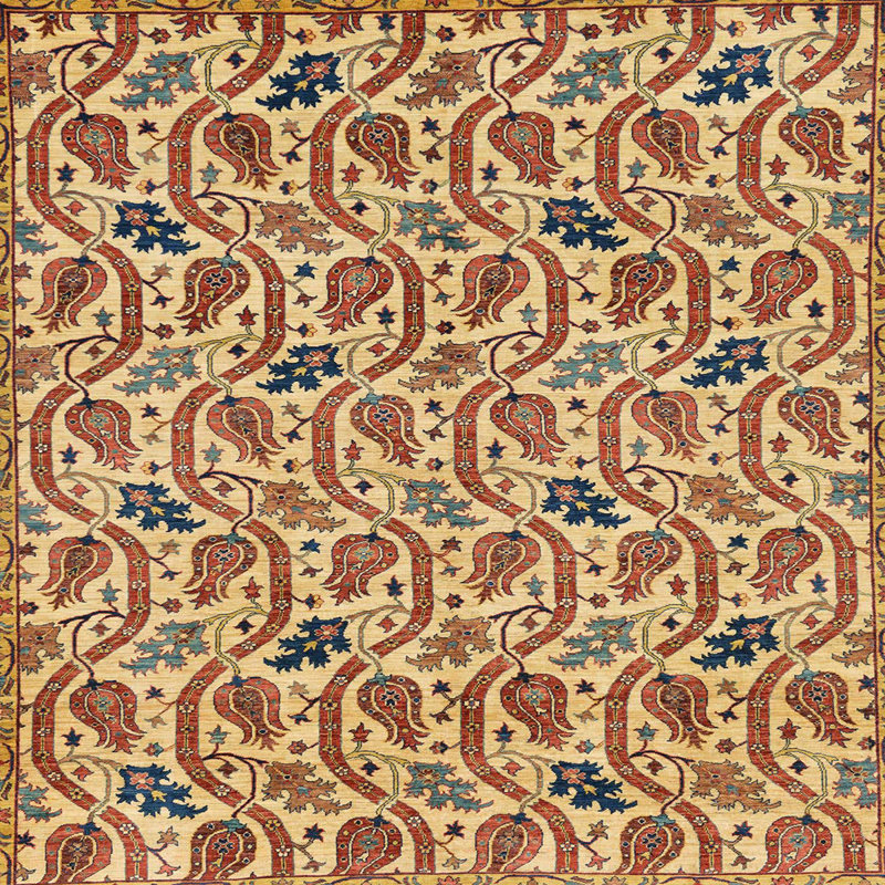 Tapis abstrait moderne 153, Carré 8 pi