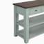 Console en bois de pin massif 48 po, table d'appoint moderne avec 3 tiroirs de rangement et 2 tablettes. Facile à assembler (noir)-492234154-492234155