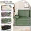 Modern Oversize Sofa 265cm Corduroy Sofa with 4 Seats No Tool Assembly Multi-Layered Cushion-1550133841