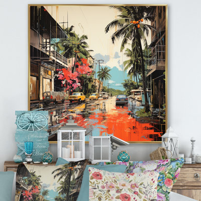 Popart Maui Beach Landscape 3 - fruits, art mural