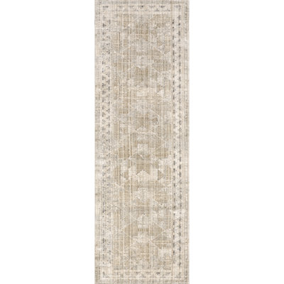 Aine Bordered Machine Washable Indoor/Outdoor Area Rug