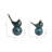 Decorative Ceramic Bird Statues for Home Decor - Modern Sculpture Accent for Desks or Living Room Decoration - Set of 2, 9", 7", Blue-106710736