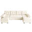 Canapé-lit en forme de U de 109,5 po avec lit escamotable, canapé-lit convertible 2 en 1 avec accoudoirs amovibles et ports USB, canapé modulaire surdimensionné avec méridienne pour le salon / appartement-129893666