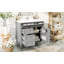 Meuble-lavabo de 36 po avec lavabo supérieur, meuble-lavabo moderne avec 2 tiroirs et tiroir escamotable, meuble-lavabo simple