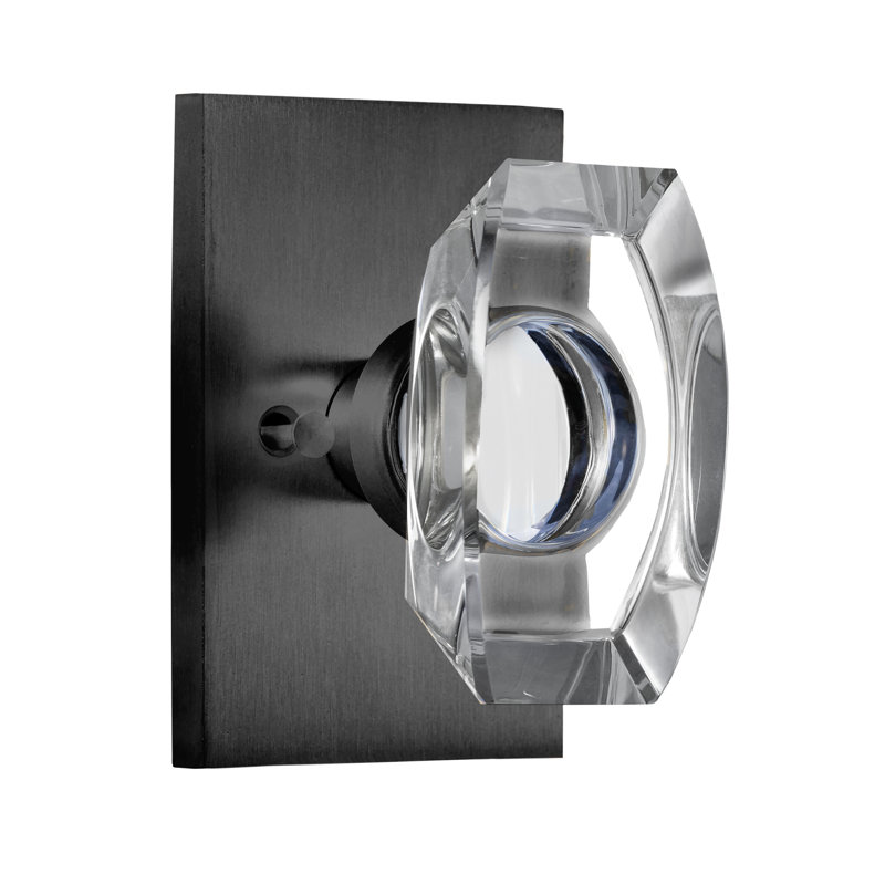 Privacy (Bed & Bath) Rectangular Knob, Black