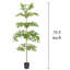 Arbre à fleurs 70 po avec olivier artificiel noir pour l'intérieur et l'extérieur-387698163