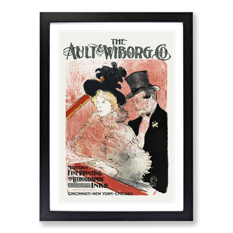 The Concert Vol.1 by Henri de Toulouse-Lautrec - Picture Frame Graphic Art, 36cm H x 27cm W x 2cm D, Black Framed