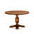 7 Piece Dining Set Consist of a Round Dining Room Table with Pedestal and 6 Doeskin Linen Fabric Upholstered Parson Chairs, Antique Walnut-1135125539-1135125536