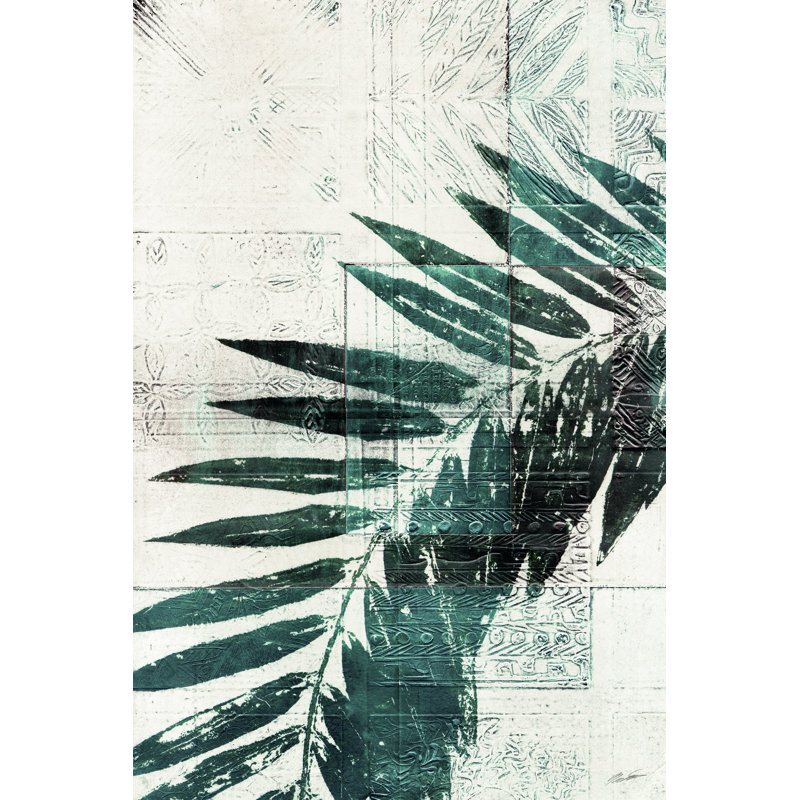 Palm Aqua II - Wrapped Canvas Art Prints, 46cm H x 30cm W x 3.8cm D