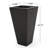 13" Modern Cast Stone Outdoor Planter - Tapered, Attractive Design, 12.94" X 24.33 Planter Tapered Shape, Decor, L W 24.33" H-1216637955