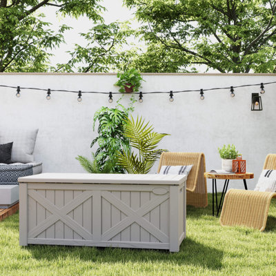 120 Gallons Water Resistant Deck Box by Balconera