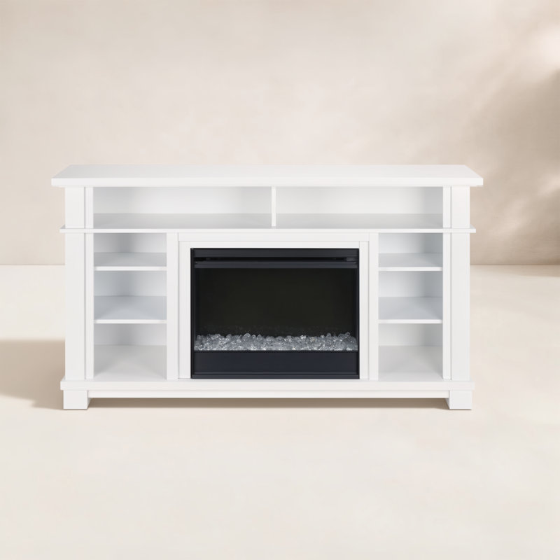 Timmons 6 Shelf Electric Fireplace - Crystal Bead Firebox