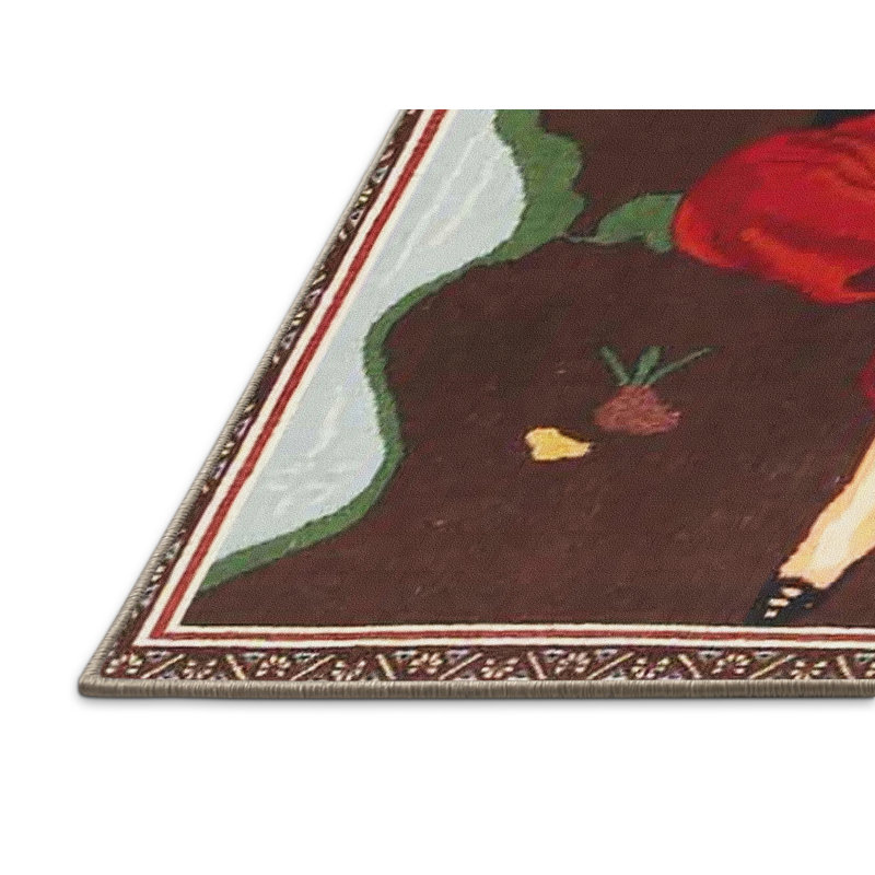 Tapis traditionnel brun / rouge Coolnagoppoge, Rectangle 2 pi x 5 pi