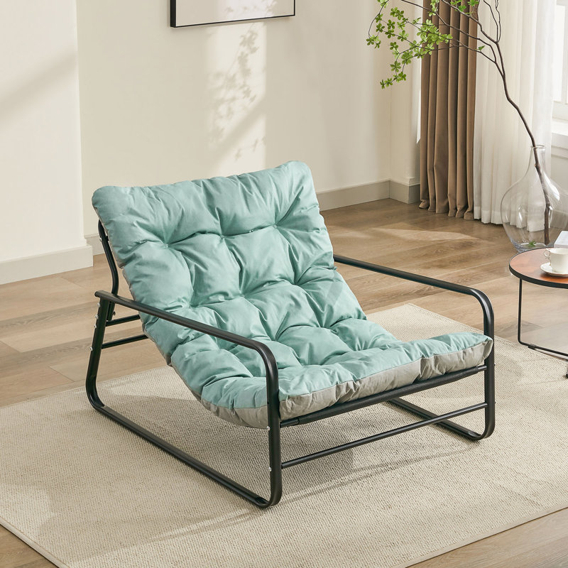 Chaise avec accoudoirs Riti Accent, Bleu / polyester gris