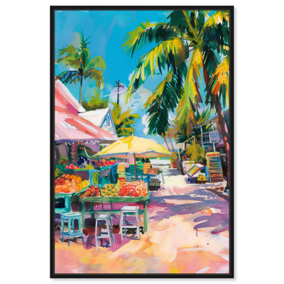«Fruit Stalles and Some Sun», reproduction côtière sur toile par Art Remedy