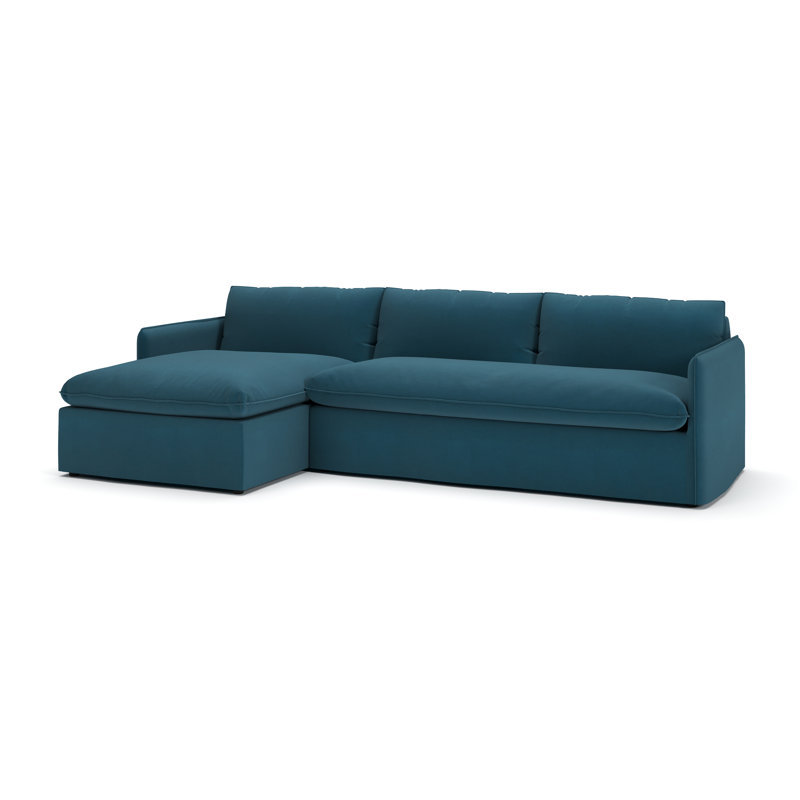 Bellatrix 2-Piece Slipcovered Sectional, Bayou Midnight Canvas, Left Hand Facing