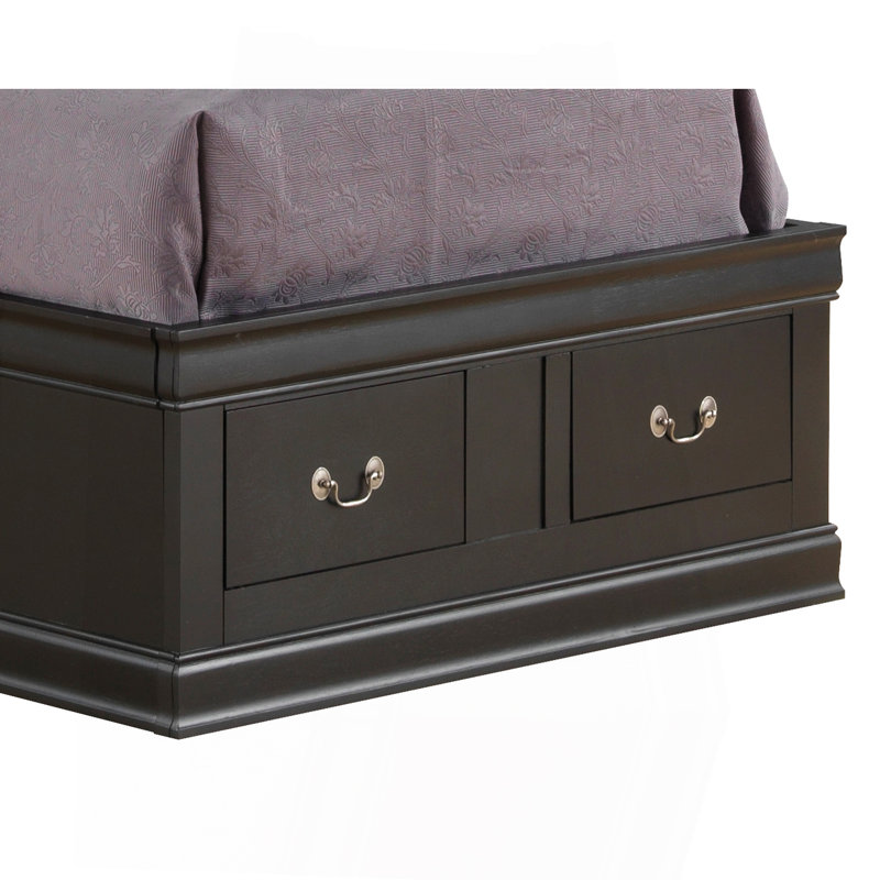 Elegant Black Twin Storage Bed