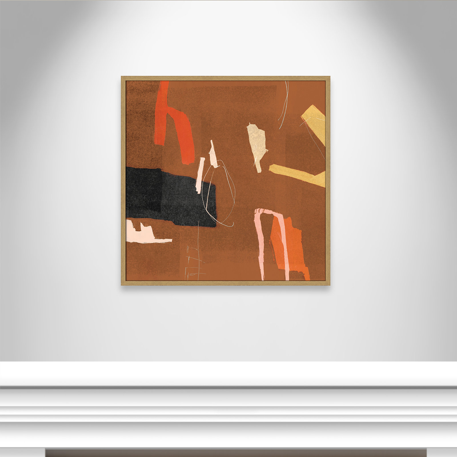 Ira "Ultra I Cinnamon Version" Painting, 32" H x 32" W x 0.75" D, Natural