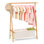 Kids Clothing Rack With Storage, Dress Up Rack, Child Clothes Rack,For Costume, Bamboo (Natural Color)