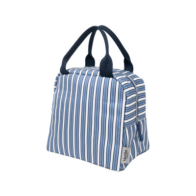 Sac à lunch, rayure ultramarine foncé