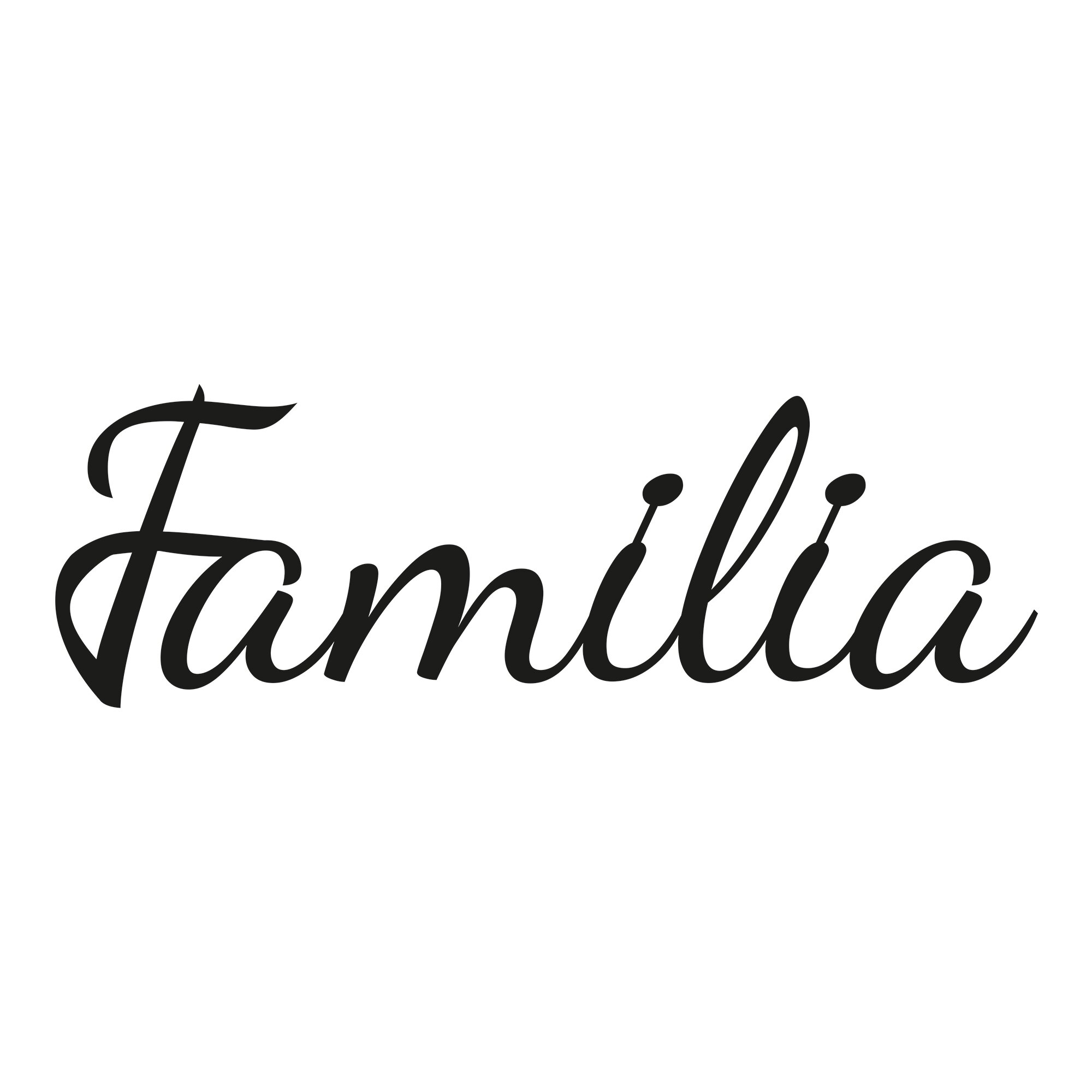 Family Word Art Sign Home Kitchen Decor Wall Hanging Cursive Script  Typography