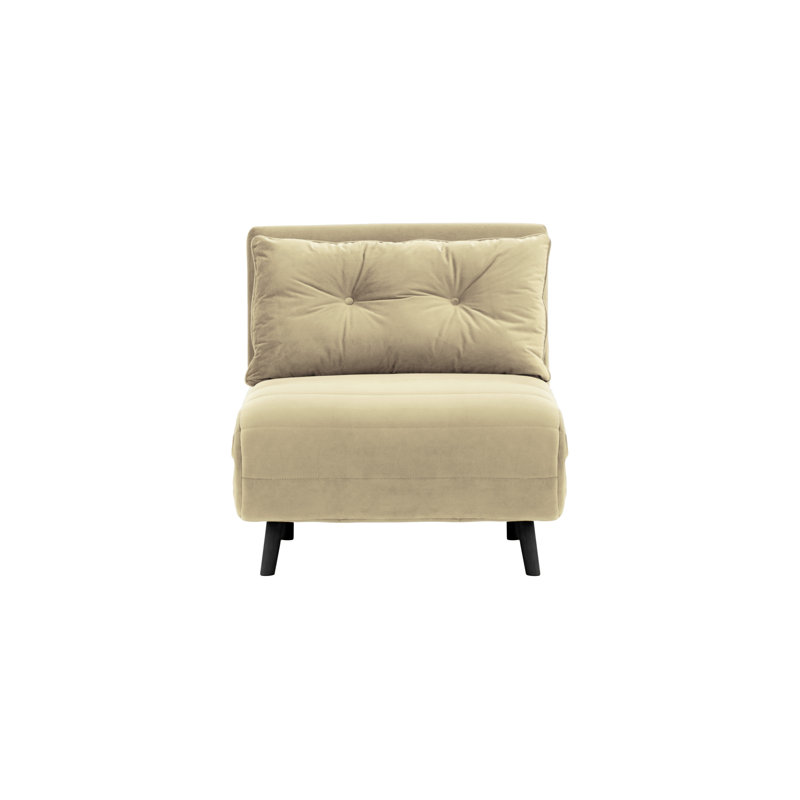 Donald Upholstered Accent Chair, Black, Beige