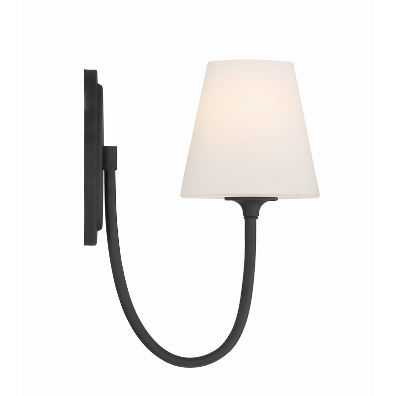 Margarett LED Armed Sconce, Black Forged