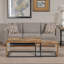 2-Piece Nest Of Coffee Tables Industrial Rustic Brown Living Room Furniture