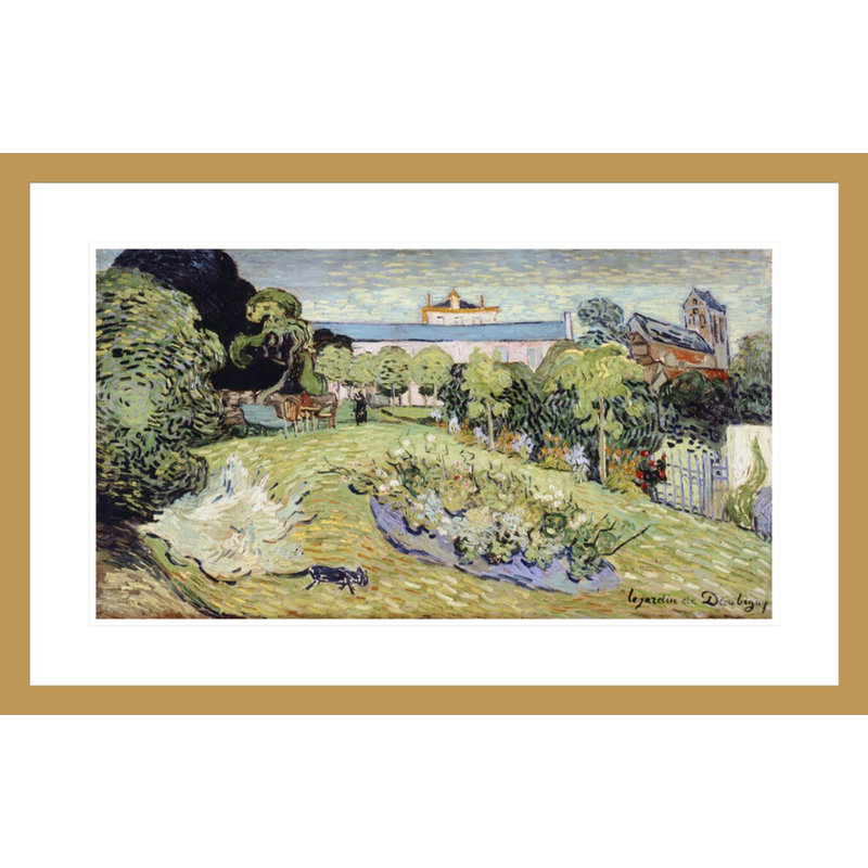 «Le jardin de Daubigny» par Vincent van Gogh, impression giclée encadrée, H 19,08 po x l 29,5 po