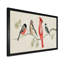 «Chickadee and Red Farmhouse Bird on Branch», reproduction d'art sur toile-48346415-48346418