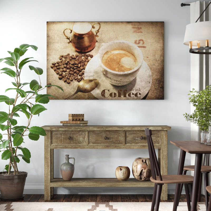 « coffee time », reproduction d’art sur toile tendue, 40 po x 60 po