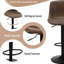 Swivel Yes Upholstered Bar Stool with Iron Frame-1434918193