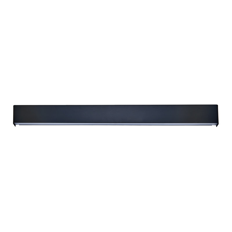 Elexius 46" Long Linear Recessed Wall Sconce, Noir