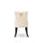 Dallas Parson Dining Room Chairs - Button Tufted Nailhead Light Beige Polyester Fabric Padded Chairs, Set of 2, Sand Blasted Black-2090194858