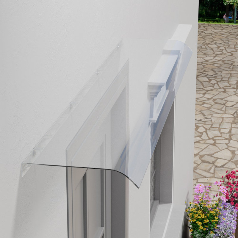 Dakota Fields Plastic Cover Retractable Freestanding Awning, 160cm H x 160cm W x 33cm D