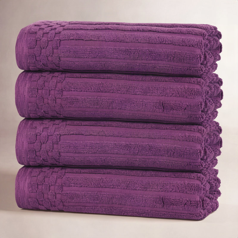 Ensemble de serviettes en coton Kleiman, Mauve