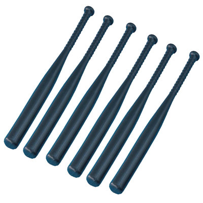 Chauve-souris en plastique léger de 31 po Champion Sports, noir, paquet de 6