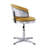 Chrome Adjustable Swivel Stool with Tufted Back
