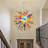 Semi-recessed Ceiling Light Fixture, Hand Blown Coloured Glass Chandeliers With Bulbs