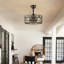 Ventilateur de plafond en cage 17,7 po avec ensemble d'éclairage et télécommande