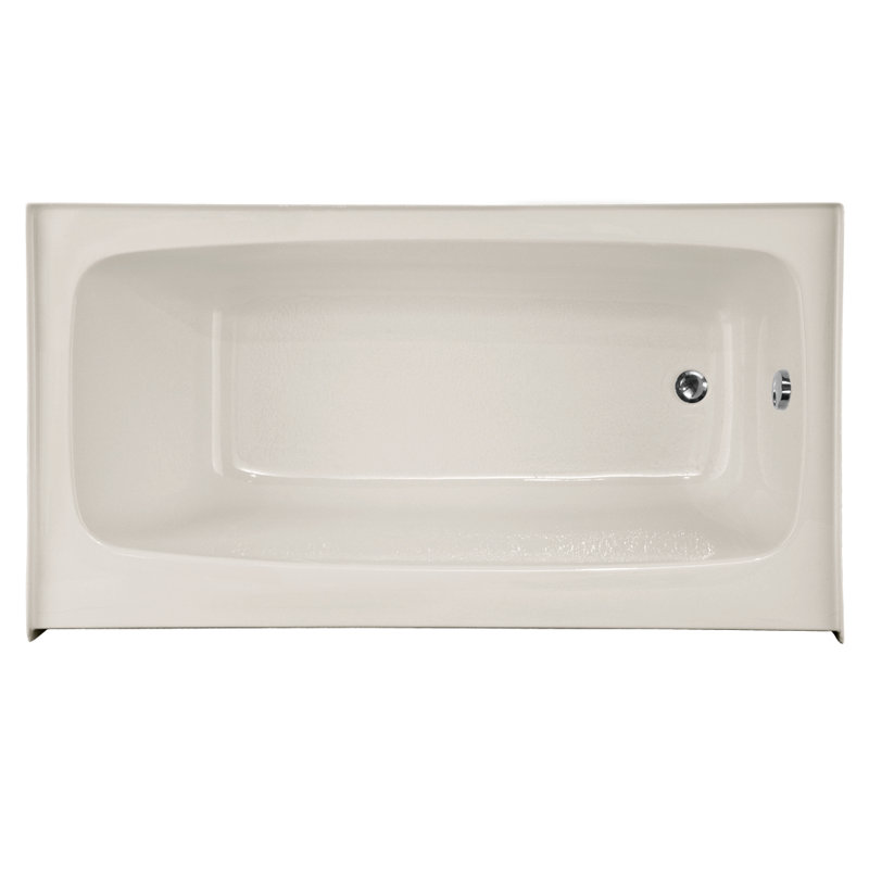 Regan 54'' L Soaking Bathtub, Biscuit, Right